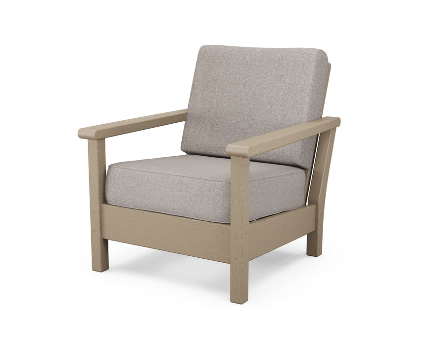 POLYWOOD Harbour Deep Seating Chair in Vintage Sahara / Weathered Tweed
