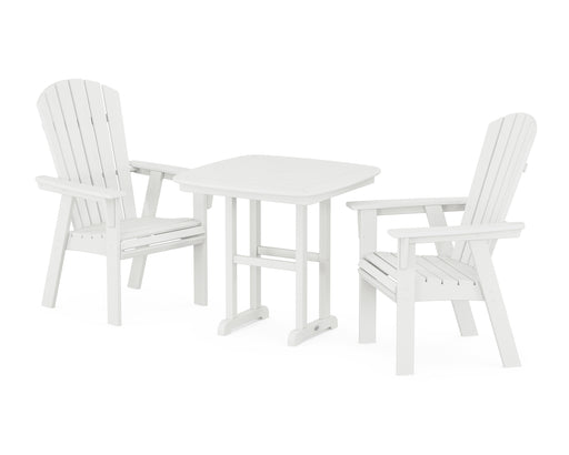 POLYWOOD Nautical Adirondack 3-Piece Dining Set in Vintage White image