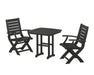 POLYWOOD Signature Folding Chair 3-Piece Dining Set in Black image