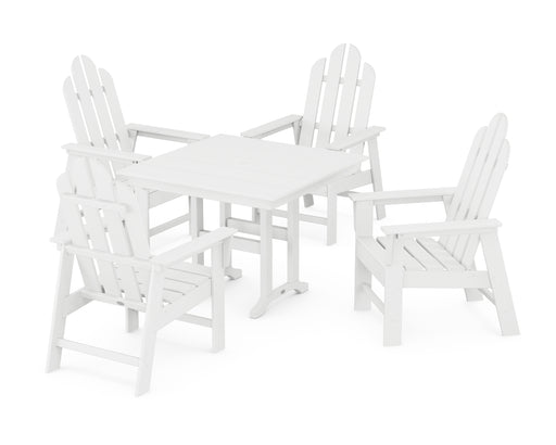 POLYWOOD Long Island 5-Piece Farmhouse Dining Set in White image