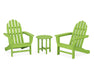 POLYWOOD Classic Adirondack 3-Piece Set in Lime image