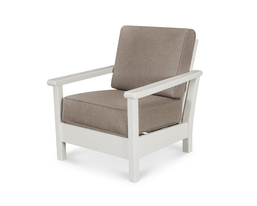 POLYWOOD Harbour Deep Seating Chair in Vintage White / Sancy Shale image