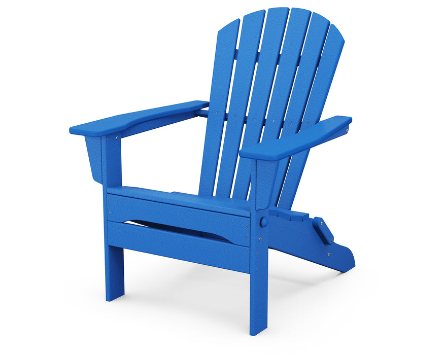 POLYWOOD South Beach Folding Adirondack Chair in Pacific Blue image