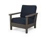 POLYWOOD Harbour Deep Seating Chair in Vintage Coffee / Marine Indigo image