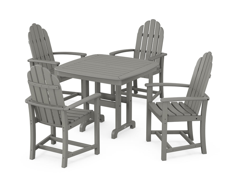 POLYWOOD Classic Adirondack 5-Piece Dining Set in Slate Grey