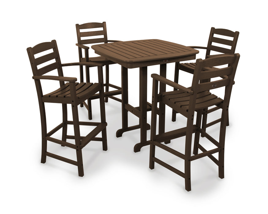POLYWOOD La Casa Cafe 5-Piece Bar Set in Mahogany