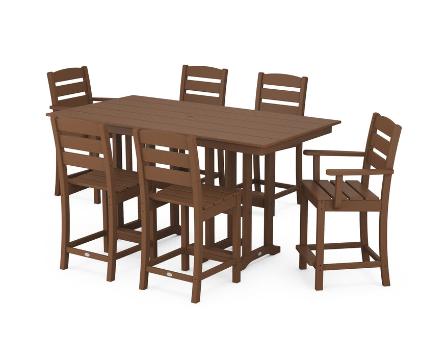 POLYWOOD Lakeside 7-Piece Counter Set in Teak image