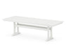 POLYWOOD Farmhouse Trestle 38" x 96" Dining Table in Vintage White image