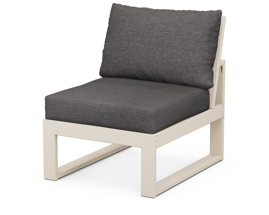 POLYWOOD Modular Armless Chair in Sand / Ash Charcoal image