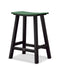 POLYWOOD Contempo 24" Saddle Counter Stool in Black / Green image