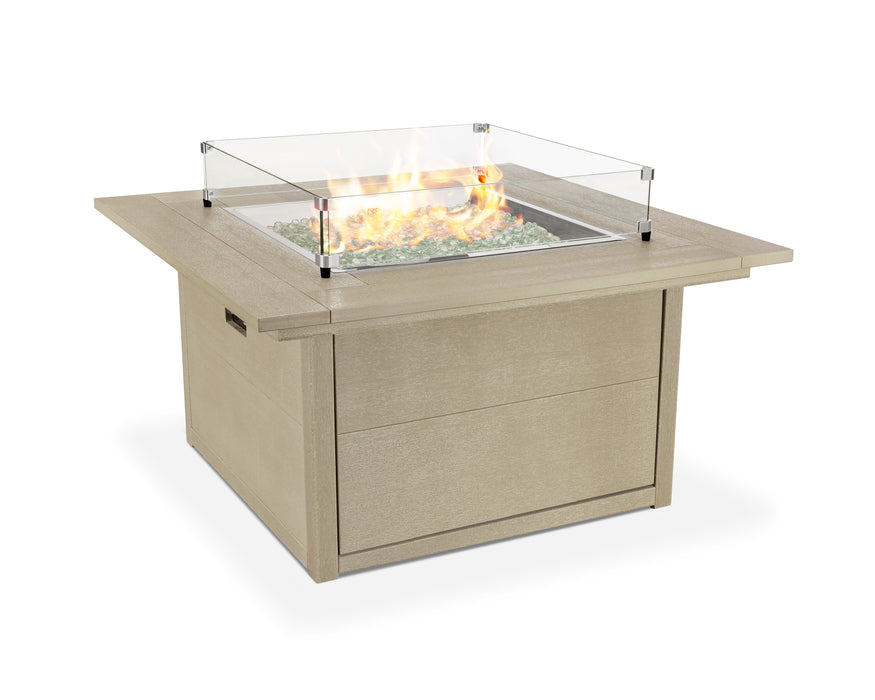 POLYWOOD 44" Square Fire Table in Vintage Sahara