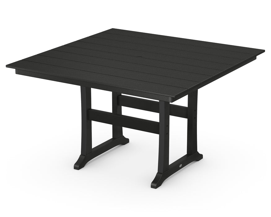 POLYWOOD Farmhouse Trestle 59" Counter Table in Black image