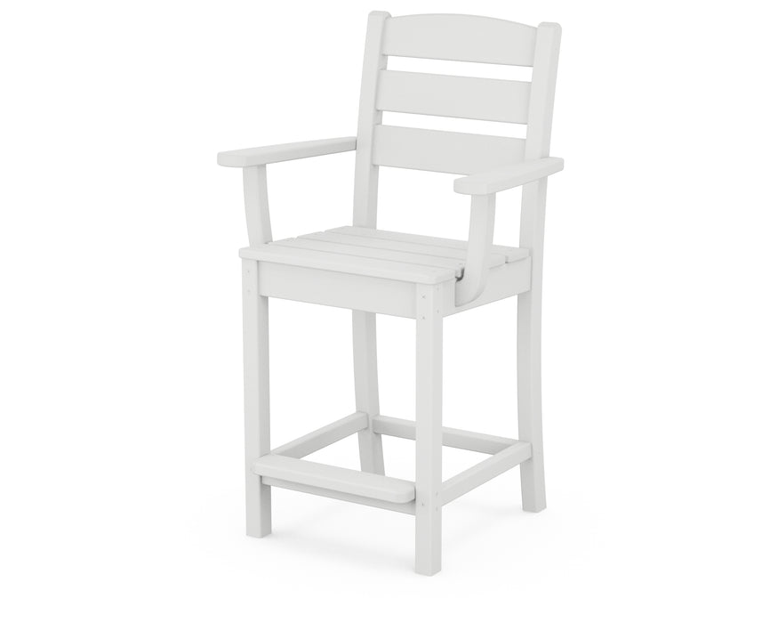 POLYWOOD Lakeside Counter Arm Chair in White image