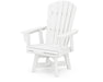 POLYWOOD Nautical Curveback Adirondack Swivel Dining Chair in White image