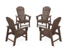 POLYWOOD 4-Piece South Beach Casual Chair Conversation Set in Mahogany image