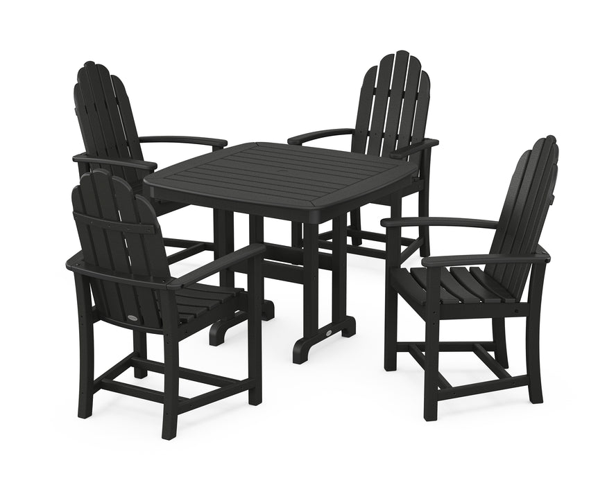 POLYWOOD Classic Adirondack 5-Piece Dining Set in Black image