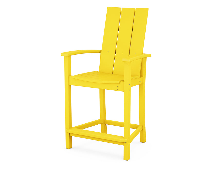 POLYWOOD Modern Adirondack Counter Chair in Lemon image