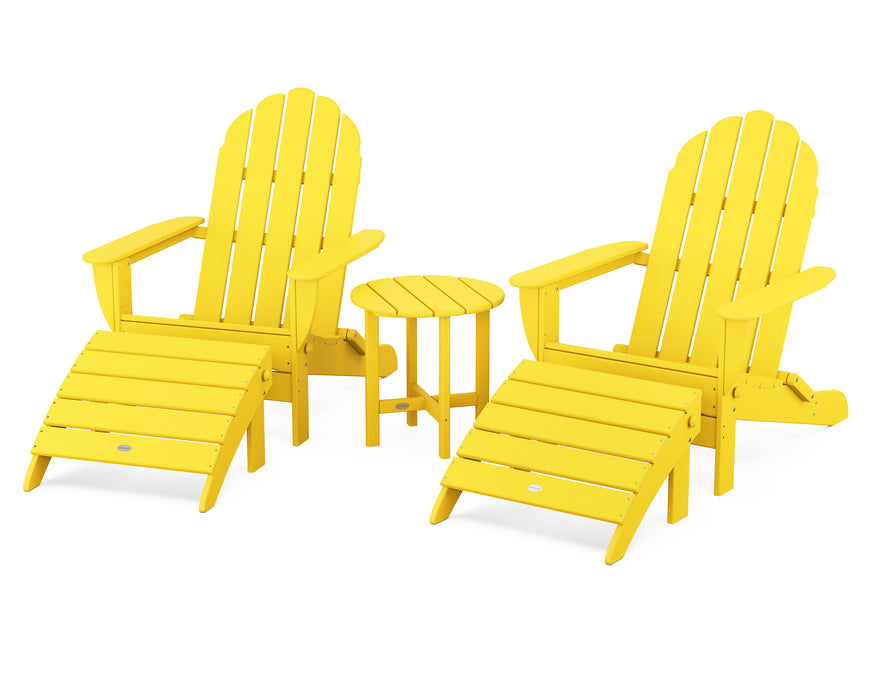 POLYWOOD Classic Oversized Adirondack 5-Piece Casual Set in Lemon image