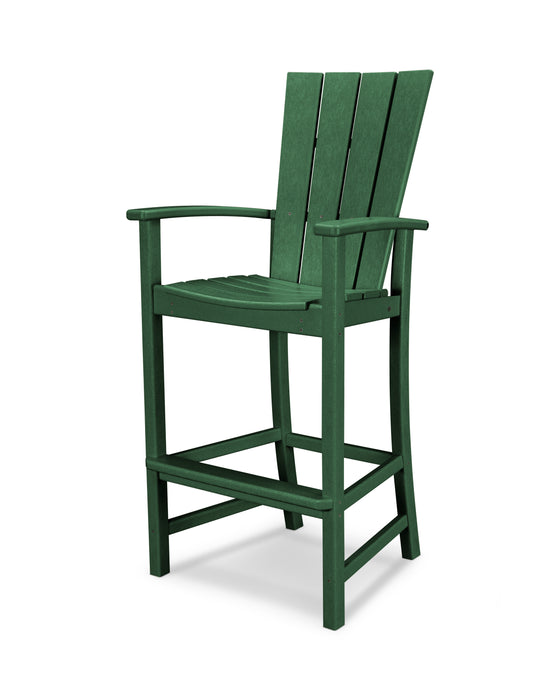 POLYWOOD Quattro Adirondack Bar Chair in Green