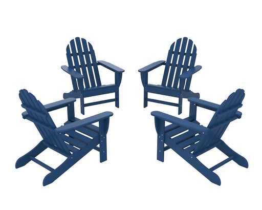 POLYWOOD 4-Piece Classic Adirondack Conversation Set in Navy image