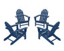 POLYWOOD 4-Piece Classic Adirondack Conversation Set in Navy image
