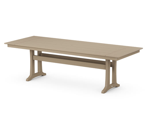 POLYWOOD Farmhouse Trestle 38" x 96" Dining Table in Vintage Sahara image