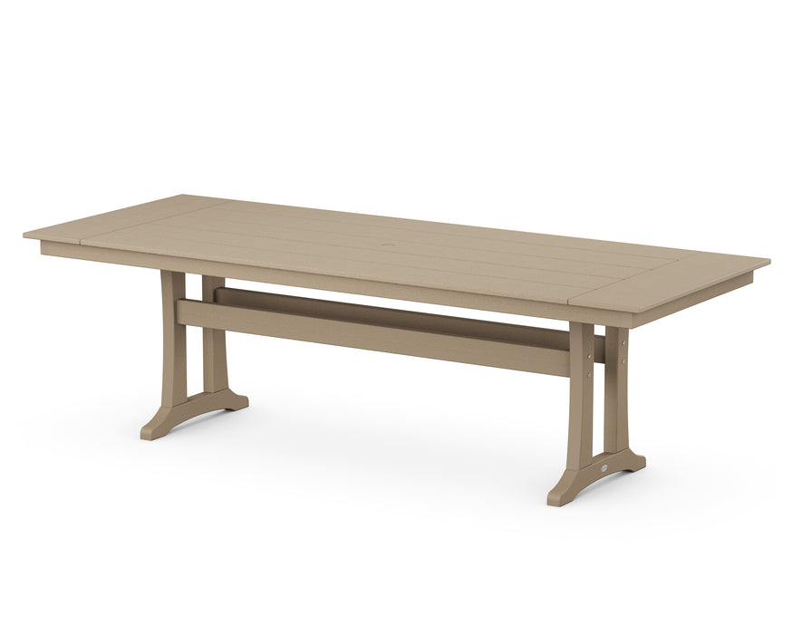 POLYWOOD Farmhouse Trestle 38" x 96" Dining Table in Vintage Sahara image