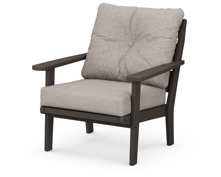 POLYWOOD Lakeside Deep Seating Chair in Vintage Coffee / Weathered Tweed image
