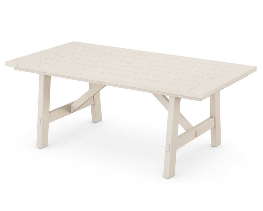 POLYWOOD Rustic Farmhouse 39" x 75" Dining Table in Sand image