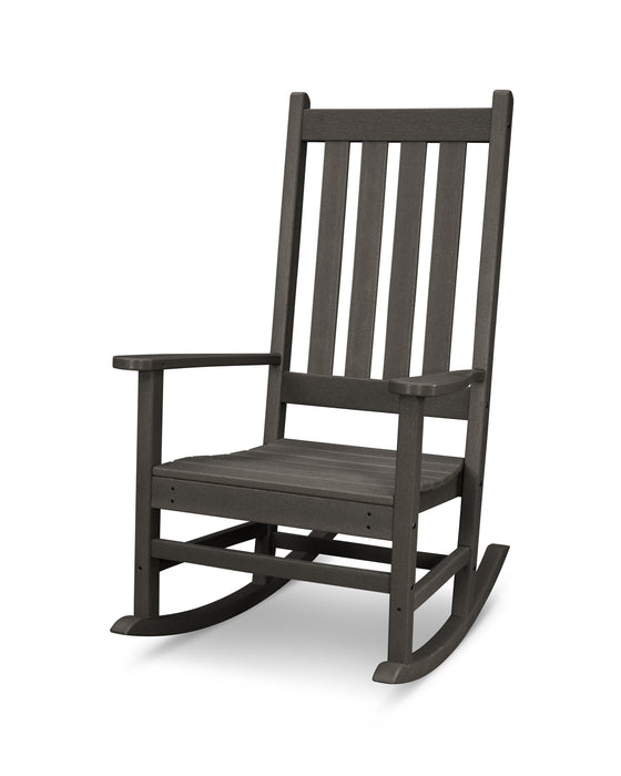 POLYWOOD Vineyard Porch Rocking Chair in Vintage Coffee