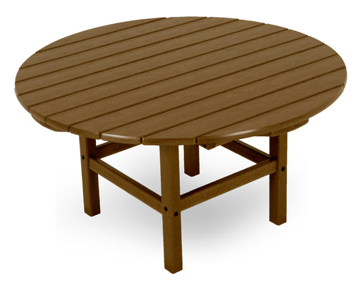 POLYWOOD Round 37" Conversation Table in Teak image