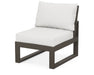 POLYWOOD Modular Armless Chair in Vintage Coffee / Natural Linen image