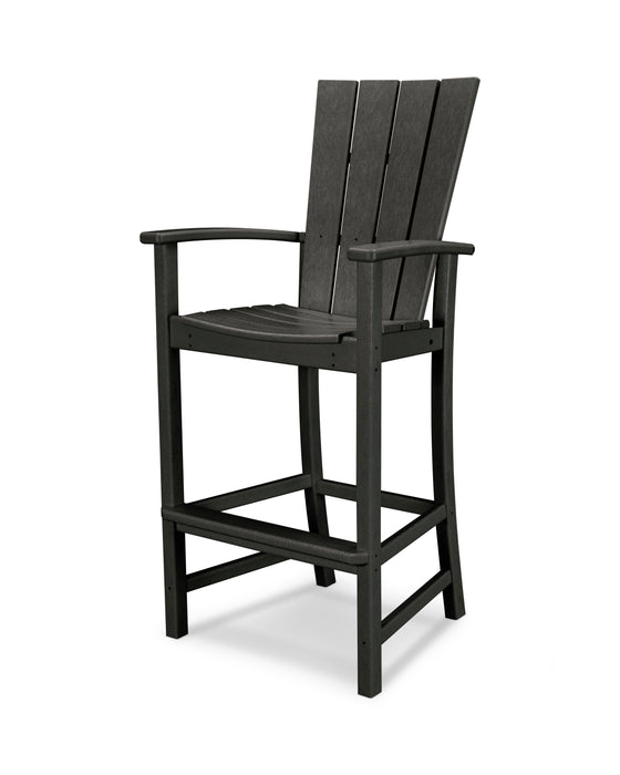 POLYWOOD Quattro Adirondack Bar Chair in Black image