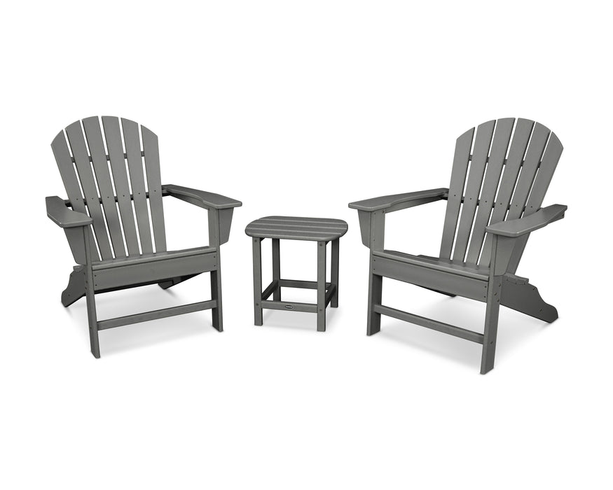 POLYWOOD South Beach Adirondack 3-Piece Set in Slate Grey