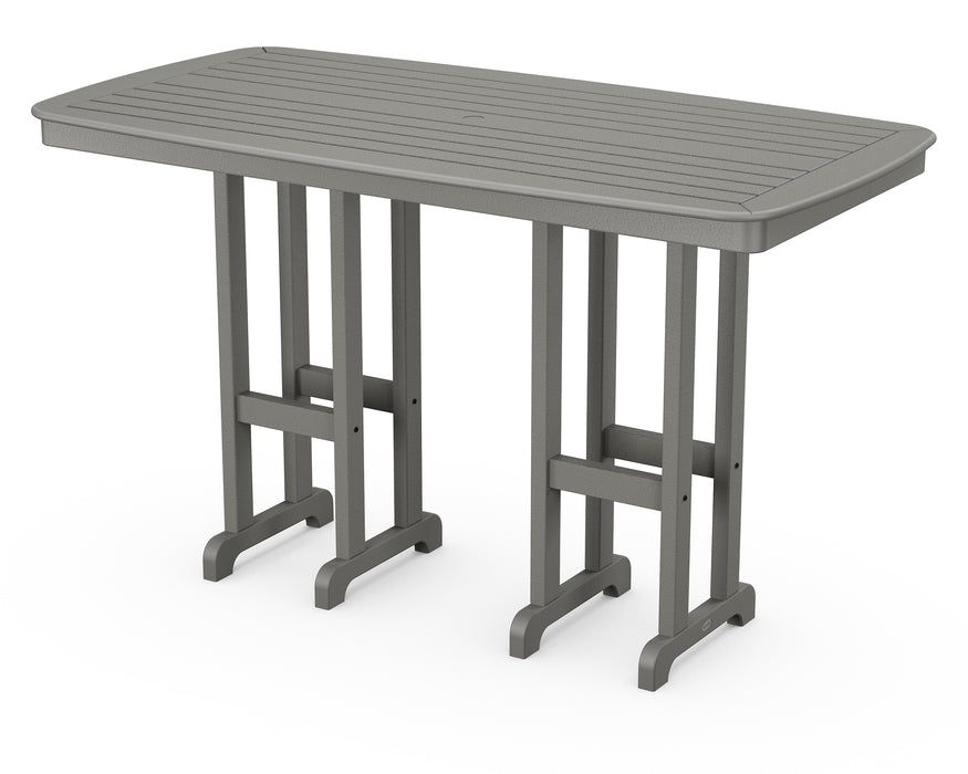 POLYWOOD Nautical 37" x 72" Bar Table in Slate Grey image