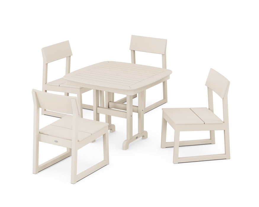 POLYWOOD EDGE Side Chair 5-Piece Dining Set in Sand image