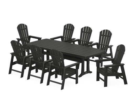 POLYWOOD South Beach 9-Piece Dining Set with Trestle Legs in Black image