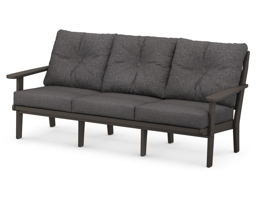 POLYWOOD Lakeside Deep Seating Sofa in Vintage Coffee / Ash Charcoal image