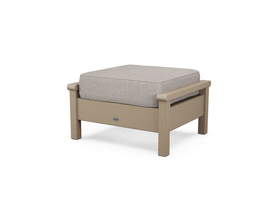 POLYWOOD Harbour Deep Seating Ottoman in Vintage Sahara / Weathered Tweed