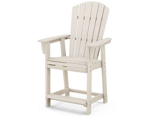 POLYWOOD Nautical Curveback Adirondack Counter Chair in Sand image