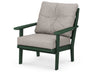 POLYWOOD Lakeside Deep Seating Chair in Green / Weathered Tweed image