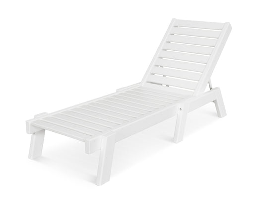 POLYWOOD Captain Chaise in White image