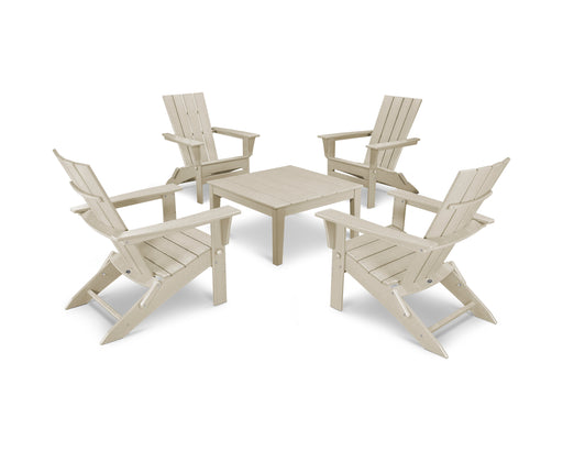 POLYWOOD Quattro 5-Piece Conversation Set in Sand image