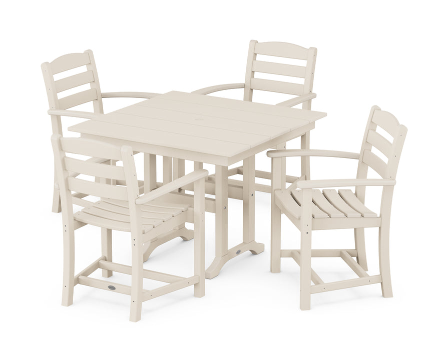 POLYWOOD La Casa Cafe 5-Piece Farmhouse Dining Set in Sand