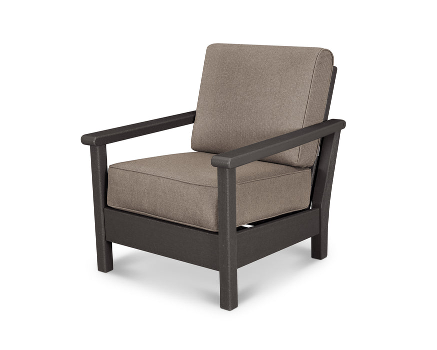 POLYWOOD Harbour Deep Seating Chair in Vintage Coffee / Sancy Shale image