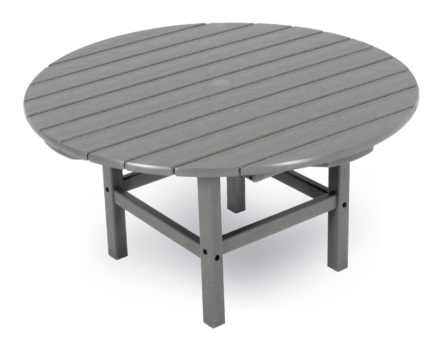 POLYWOOD Round 37" Conversation Table in Slate Grey