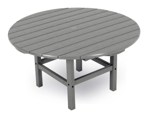 POLYWOOD Round 37" Conversation Table in Slate Grey image