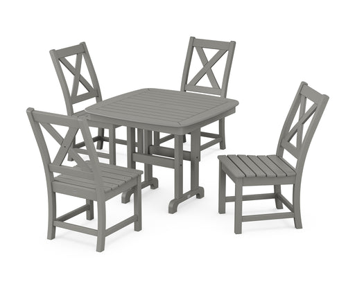 POLYWOOD Braxton Side Chair 5-Piece Dining Set in Slate Grey image