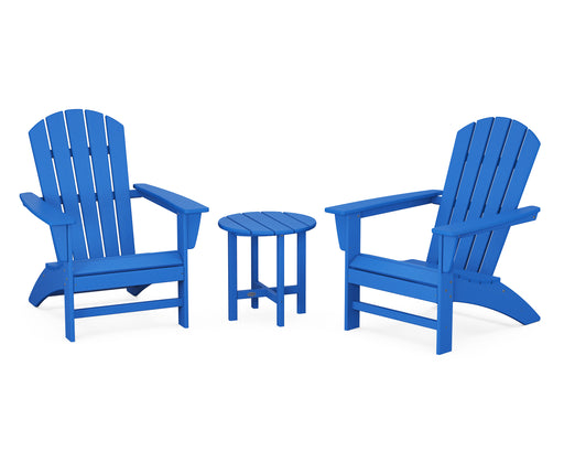 POLYWOOD Nautical 3-Piece Adirondack Set in Pacific Blue image