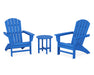 POLYWOOD Nautical 3-Piece Adirondack Set in Pacific Blue image
